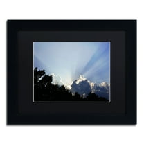 Trademark Fine Art "Inspirational Sky" Canvas Art by Kurt Shaffer Black Matte, Black Frame
