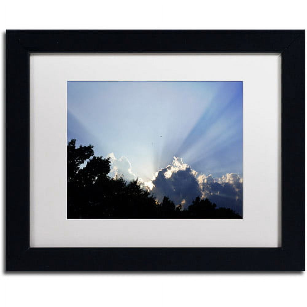 Trademark Fine Art "Inspirational Sky" Canvas Art by Kurt Shaffer White Matte, Black Frame