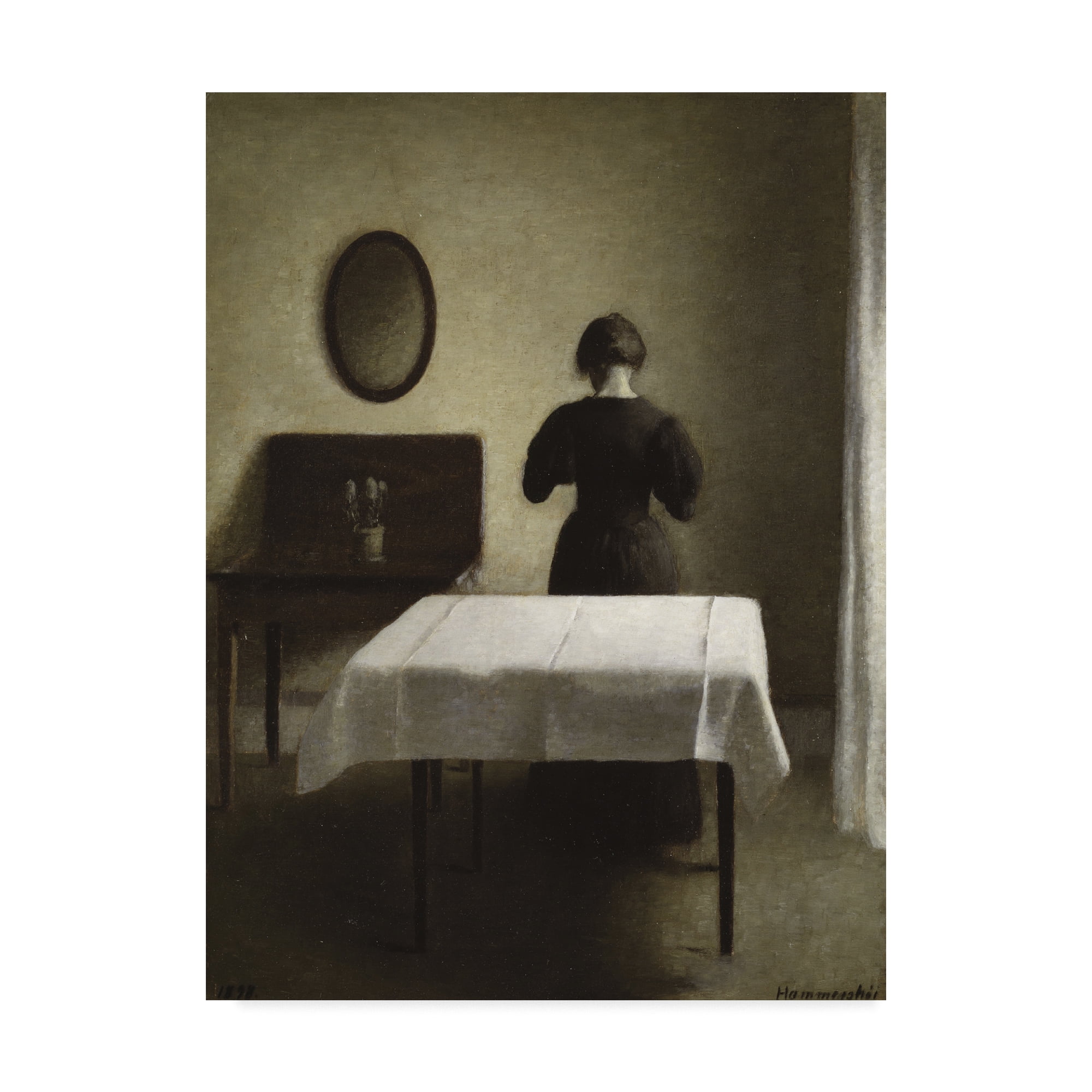 Trademark Fine Art 'Interior' Canvas Art by Vilhelm Hammershoi
