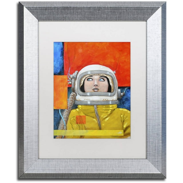 Trademark Fine Art 'Interstellar-inga' Canvas Art by Craig Snodgrass, White Matte, Silver Frame