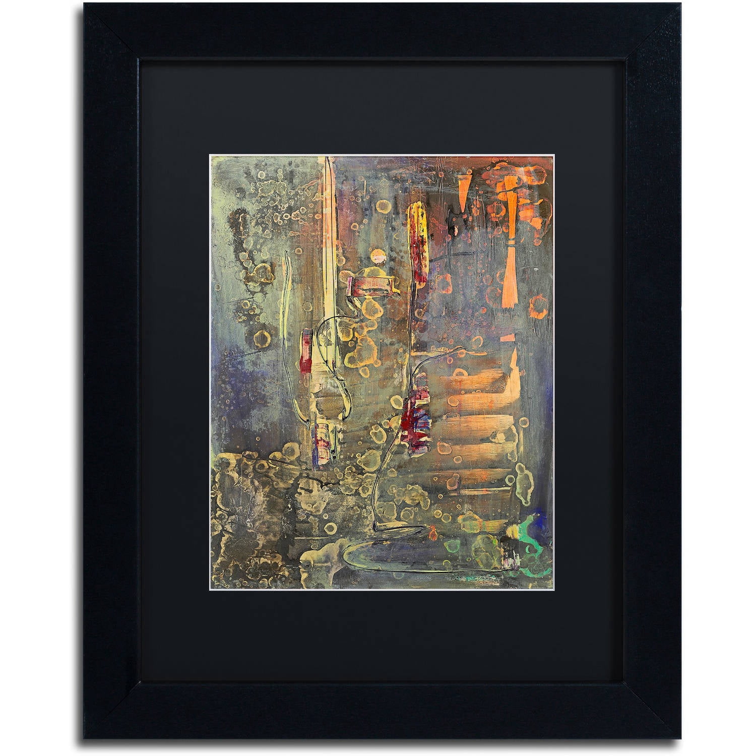 Trademark Fine Art "Into The Dark" Canvas Art by Pat Saunders-White, Black Matte, Black Frame