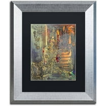 Trademark Fine Art "Into The Dark" Canvas Art by Pat Saunders-White, Black Matte, Silver Frame