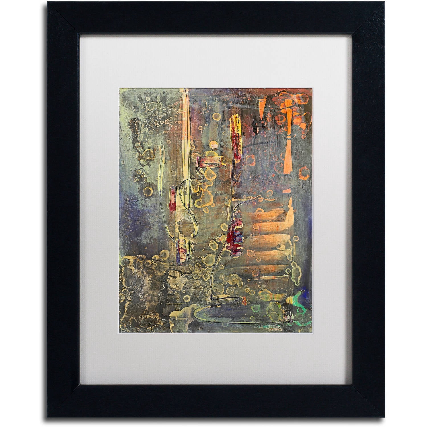 Trademark Fine Art "Into The Dark" Canvas Art by Pat Saunders-White, White Matte, Black Frame