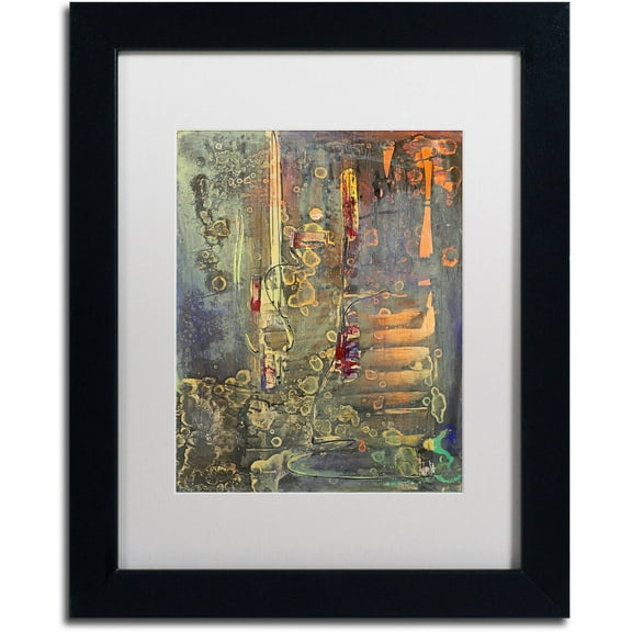 Trademark Fine Art "Into The Dark" Canvas Art by Pat Saunders-White, White Matte, Black Frame