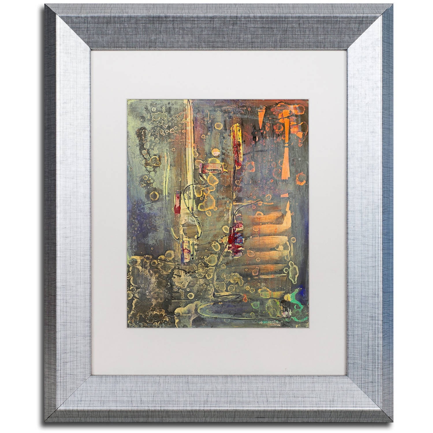 Trademark Fine Art "Into The Dark" Canvas Art by Pat Saunders-White, White Matte, Silver Frame