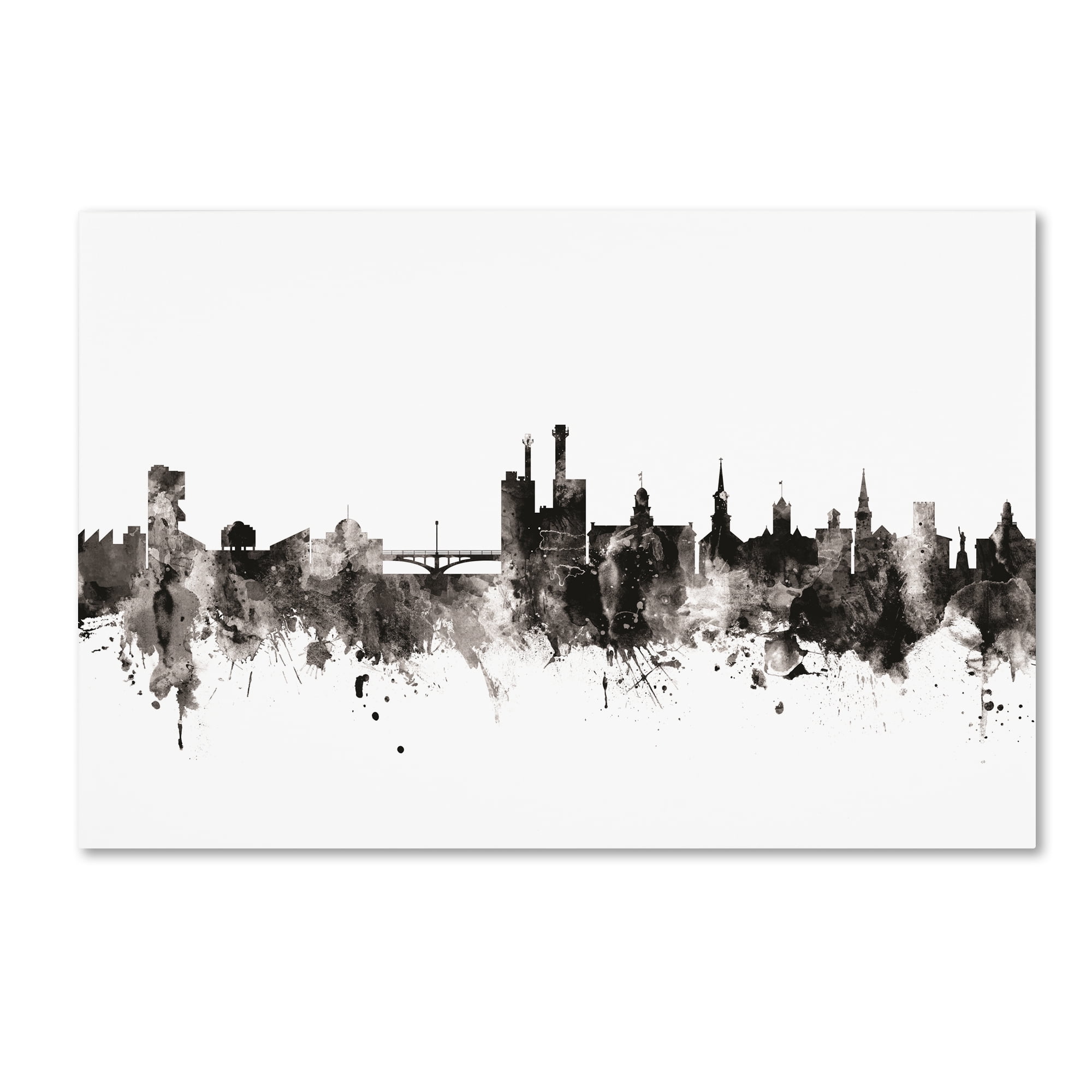 Trademark Fine Art 'Iowa City Iowa Skyline III' Canvas Art by Michael Tompsett