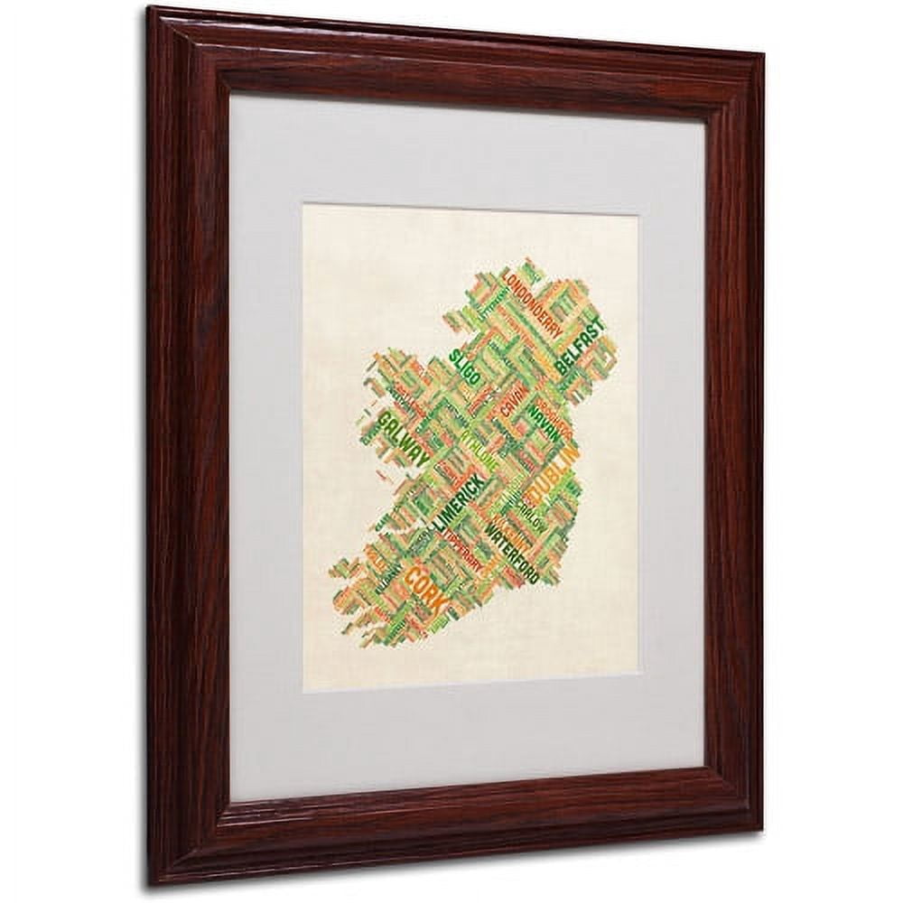 Trademark Fine Art "Ireland I" Matted Framed Art by Michael Tompsett, Wood Frame