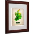 thumbnail image 1 of Trademark Fine Art "Ireland Watercolor Map" Matted Framed Art by Naxart, Wood Frame, 1 of 5