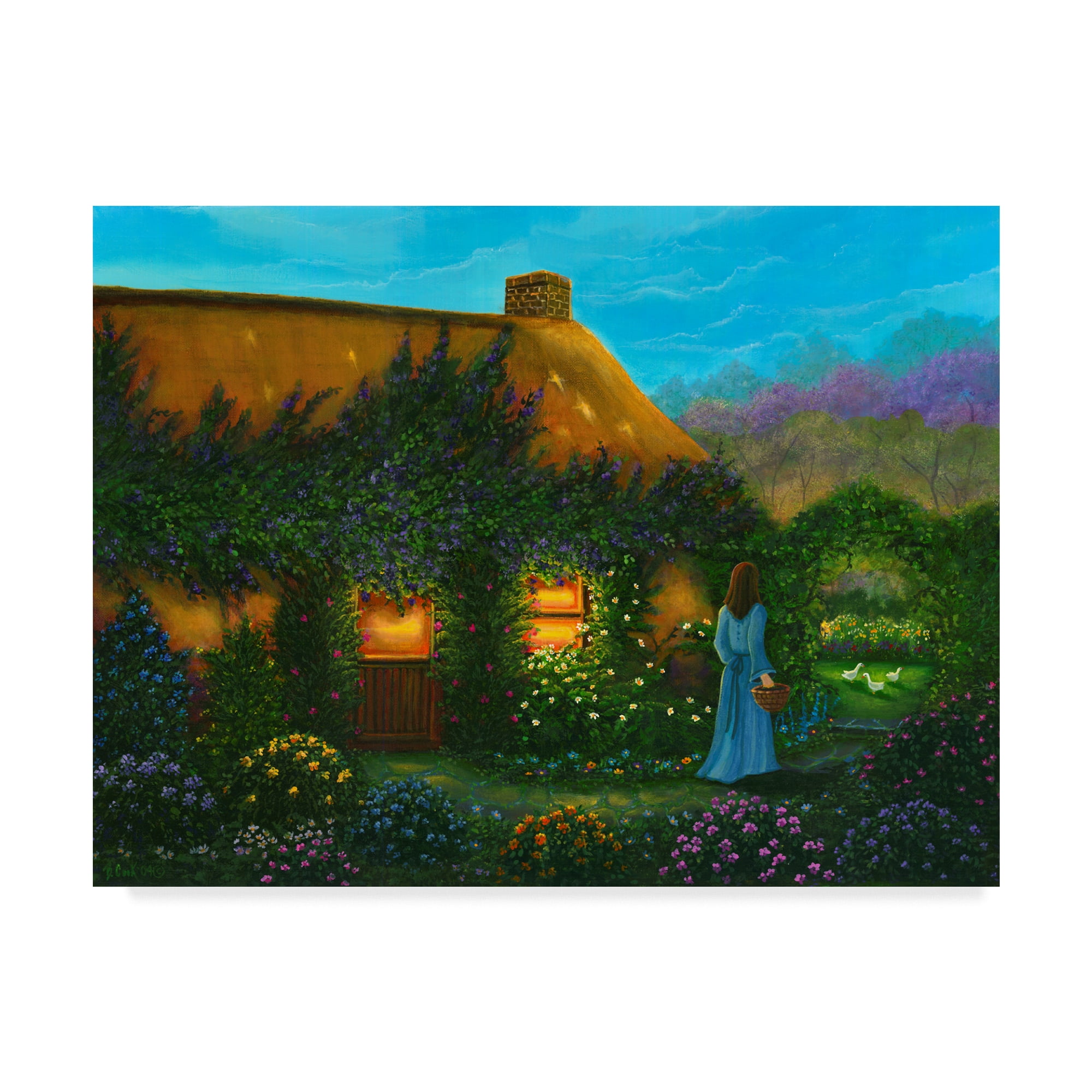 Trademark Fine Art 'Irish Cottage' Canvas Art by Bonnie B Cook