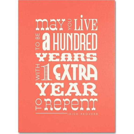 Trademark Fine Art "Irish Proverb II" Canvas Art by Megan Romo