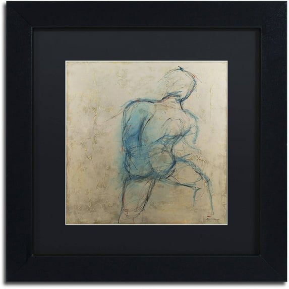 Trademark Fine Art "Iron Man" Canvas Art by Joarez, Black Matte, Black Frame