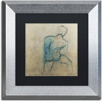 Trademark Fine Art "Iron Man" Canvas Art by Joarez, Black Matte, Silver Frame