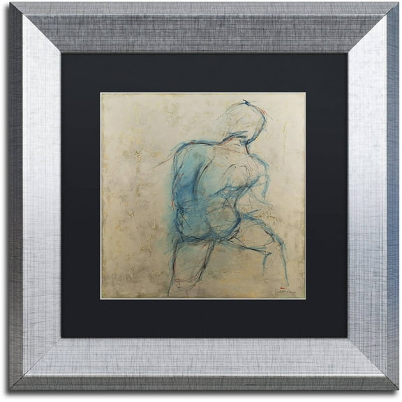 Trademark Fine Art "Iron Man" Canvas Art by Joarez, Black Matte, Silver Frame