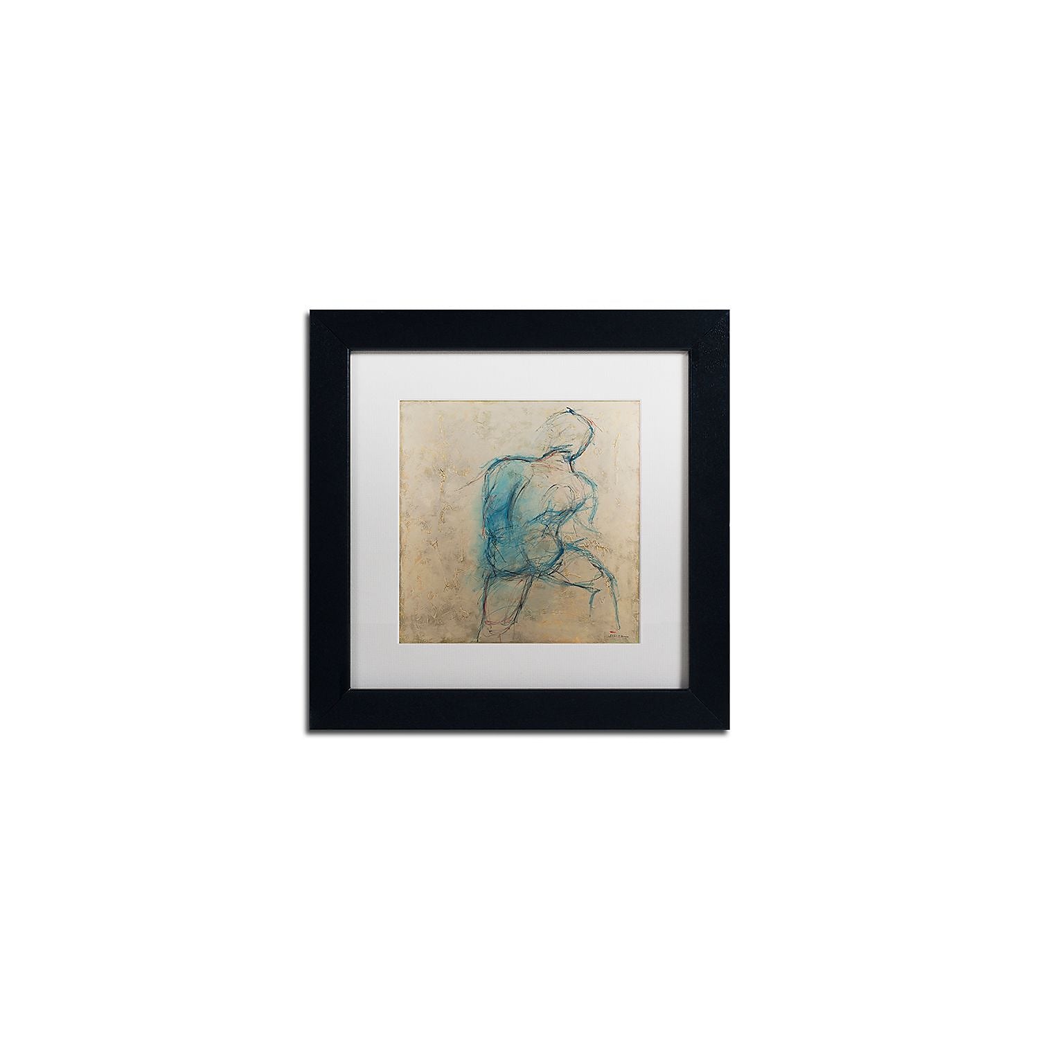Trademark Fine Art "Iron Man" Canvas Art by Joarez, White Matte, Black Frame