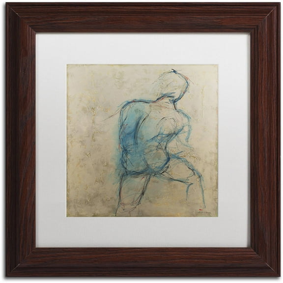 Trademark Fine Art "Iron Man" Canvas Art by Joarez, White Matte, Wood Frame