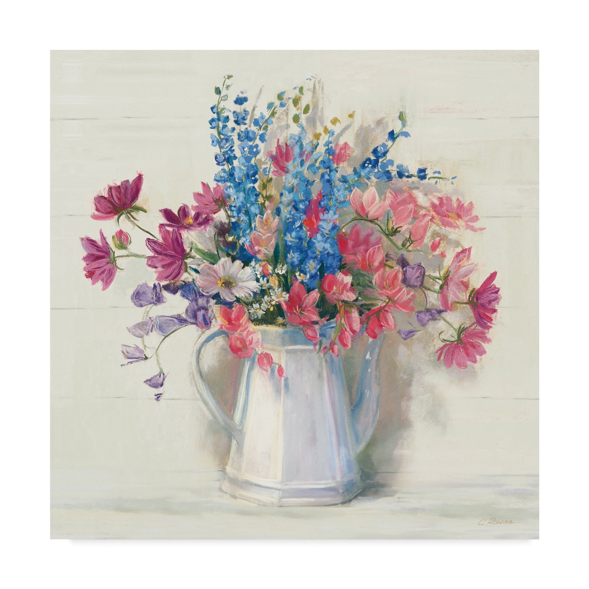 Trademark Fine Art 'Ironstone Bouquet I Bright' Canvas Art by Carol Rowan