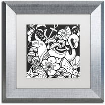 Trademark Fine Art "Island Fun" Canvas Art by Hello Angel, White Matte, Silver Frame