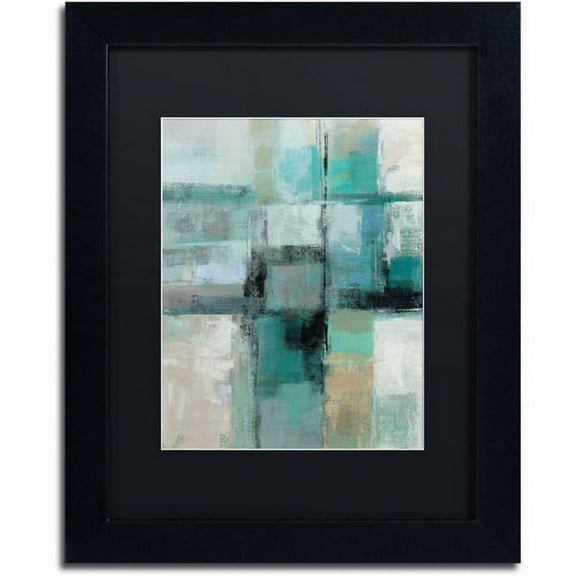 Trademark Fine Art "Island Hues Crop I" Canvas Art by Silvia Vassileva, Black Matte, Black Frame