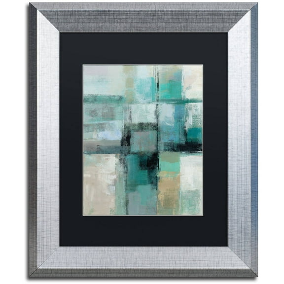 Trademark Fine Art "Island Hues Crop I" Canvas Art by Silvia Vassileva Black Matte, Silver Frame