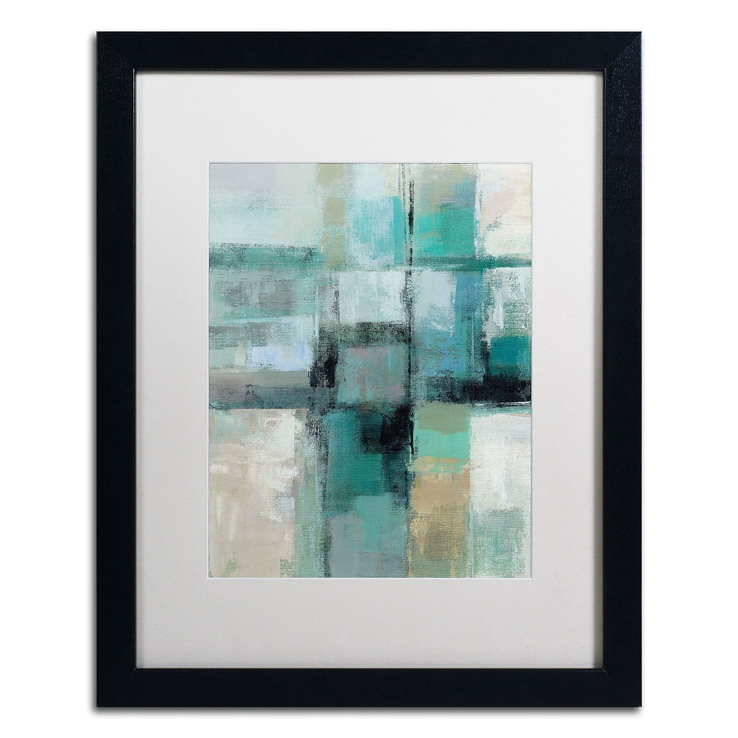 Trademark Fine Art "Island Hues Crop I" Canvas Art by Silvia Vassileva, White Matte, Black Frame