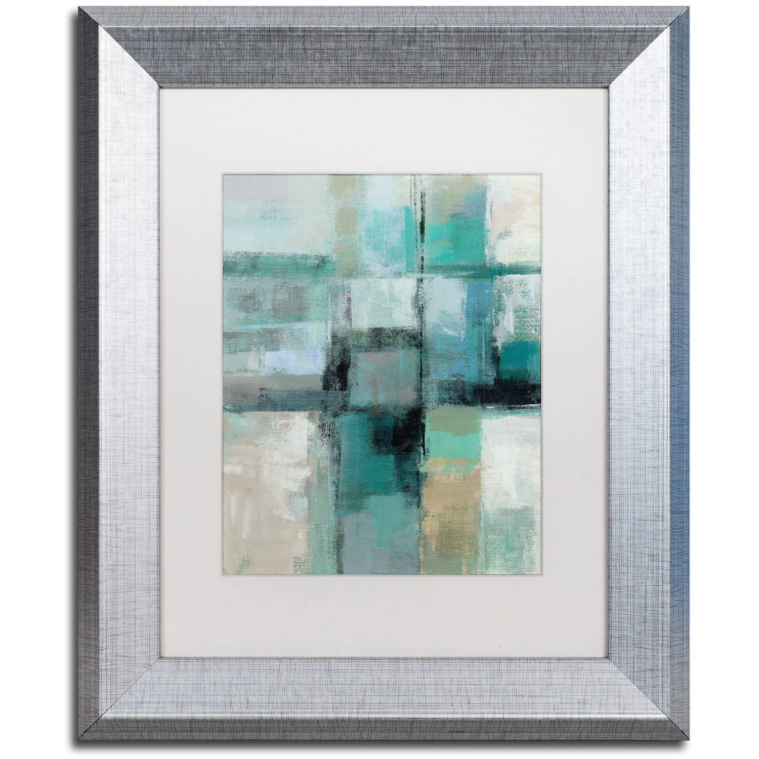 Trademark Fine Art "Island Hues Crop I" Canvas Art by Silvia Vassileva White Matte, Silver Frame
