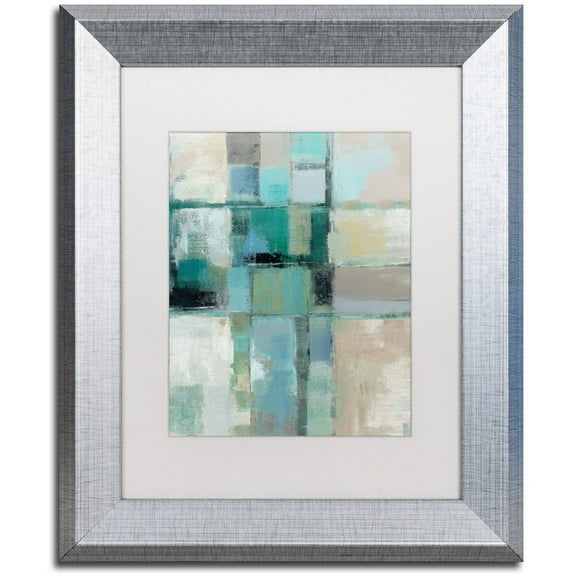 Trademark Fine Art "Island Hues Crop II" Canvas Art by Silvia Vassileva White Matte, Silver Frame