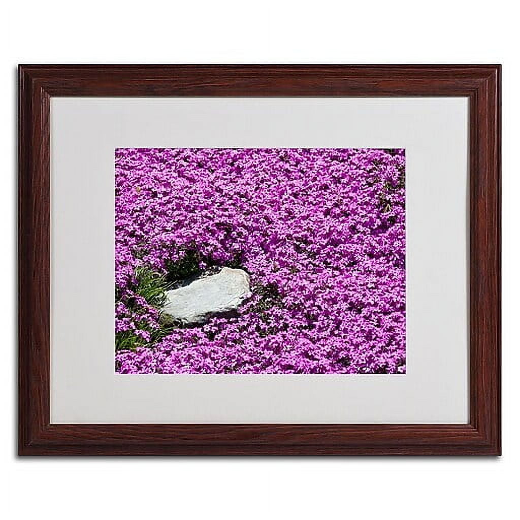 Trademark Fine Art "Island in Purple" by Kurt Shaffer, Wood Frame