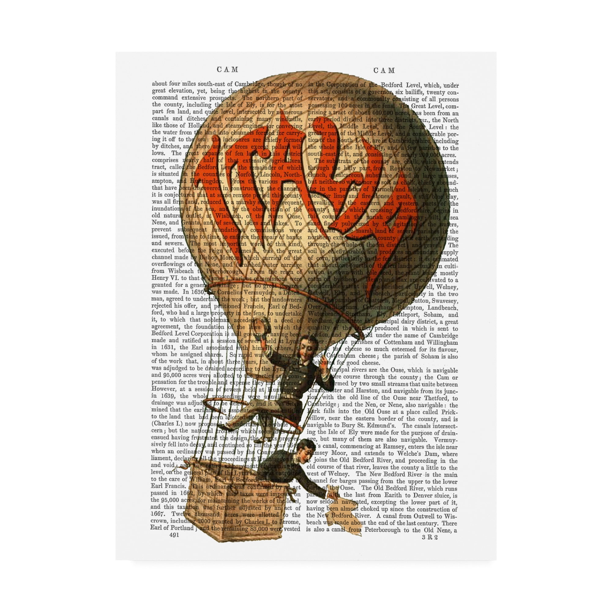 Trademark Fine Art 'Italia Hot Air Balloon' Canvas Art by Fab Funky