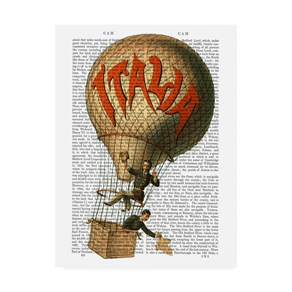 Trademark Fine Art 'Italia Hot Air Balloon' Canvas Art by Fab Funky