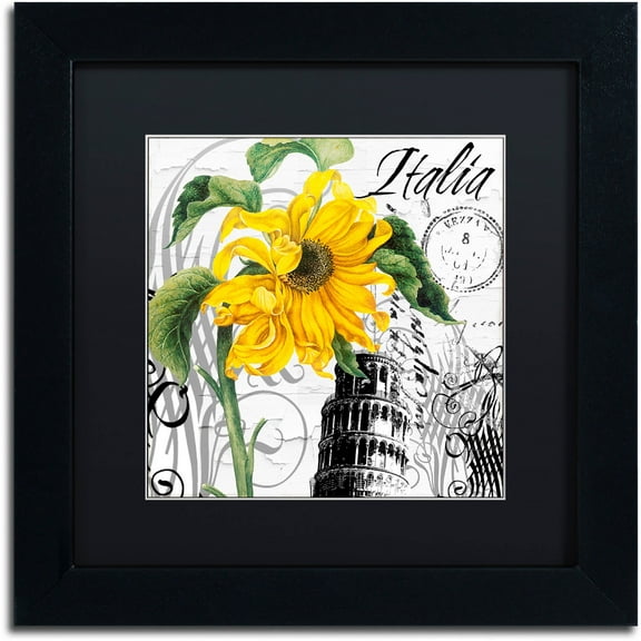 Trademark Fine Art "Italia I" Canvas Art by Color Bakery Black Matte, Black Frame
