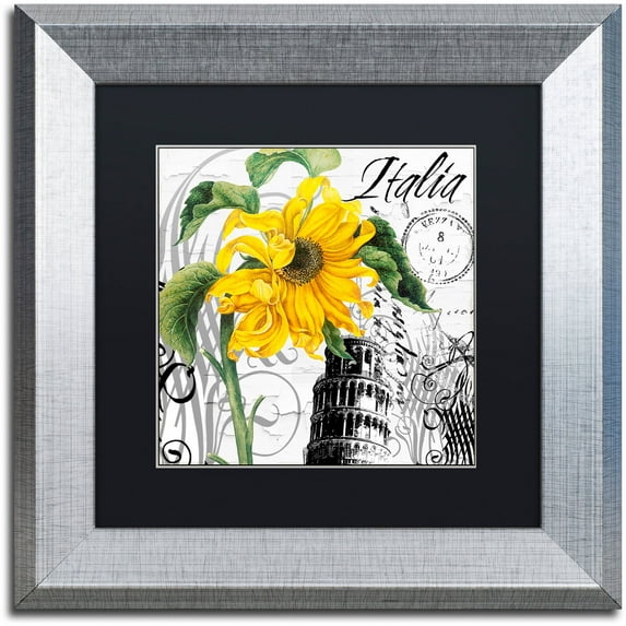 Trademark Fine Art "Italia I" Canvas Art by Color Bakery Black Matte, Silver Frame
