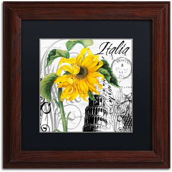 Trademark Fine Art "Italia I" Canvas Art by Color Bakery Black Matte, Wood Frame
