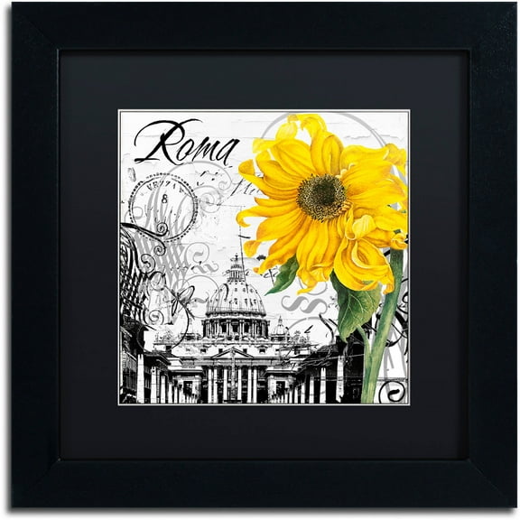 Trademark Fine Art "Italia II" Canvas Art by Color Bakery Black Matte, Black Frame