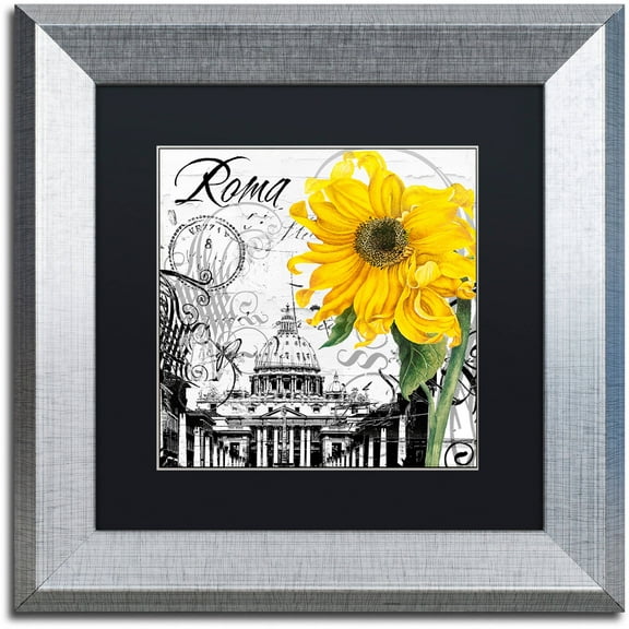 Trademark Fine Art "Italia II" Canvas Art by Color Bakery Black Matte, Silver Frame