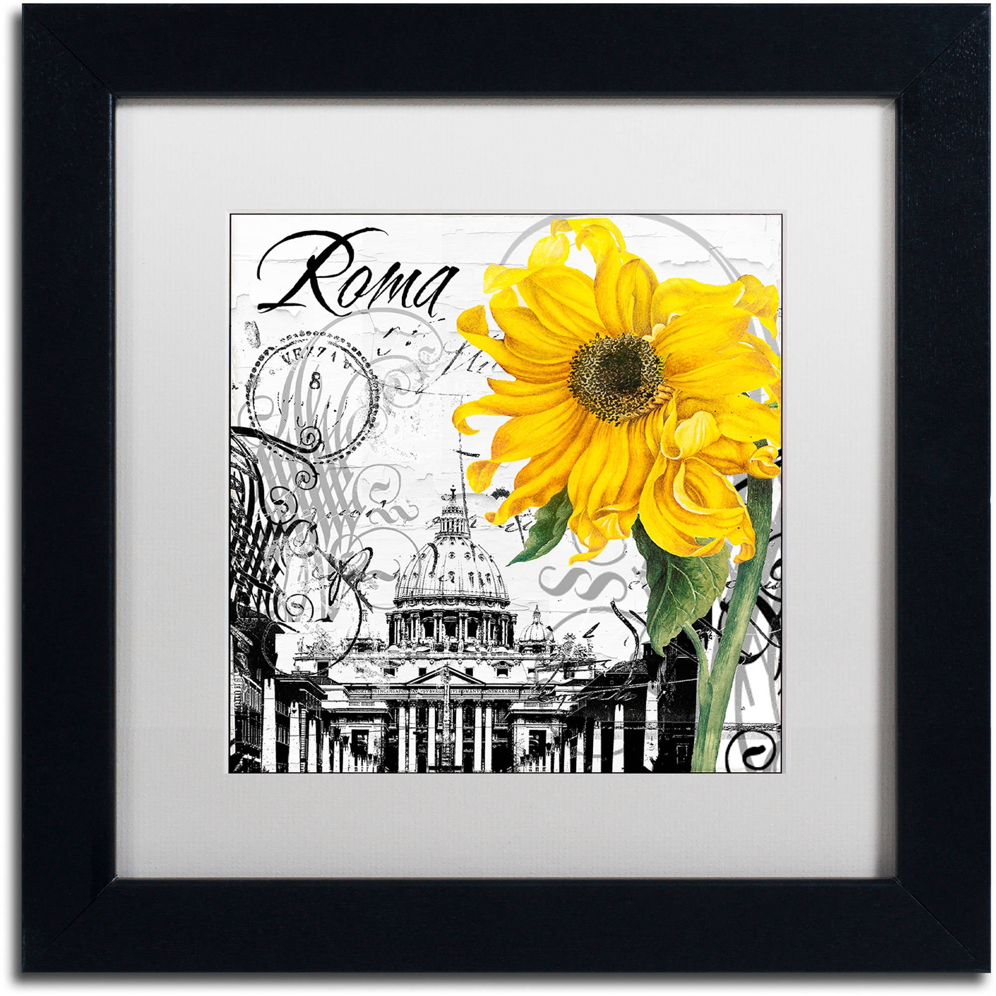 Trademark Fine Art "Italia II" Canvas Art by Color Bakery White Matte, Black Frame