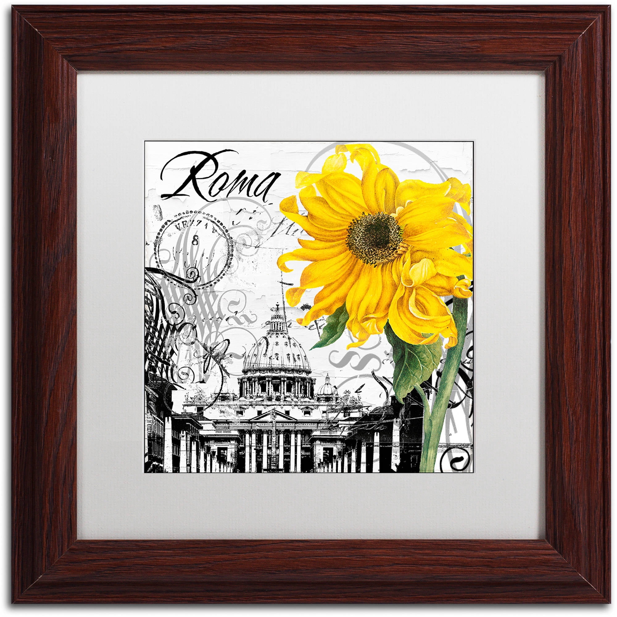 Trademark Fine Art "Italia II" Canvas Art by Color Bakery White Matte, Wood Frame