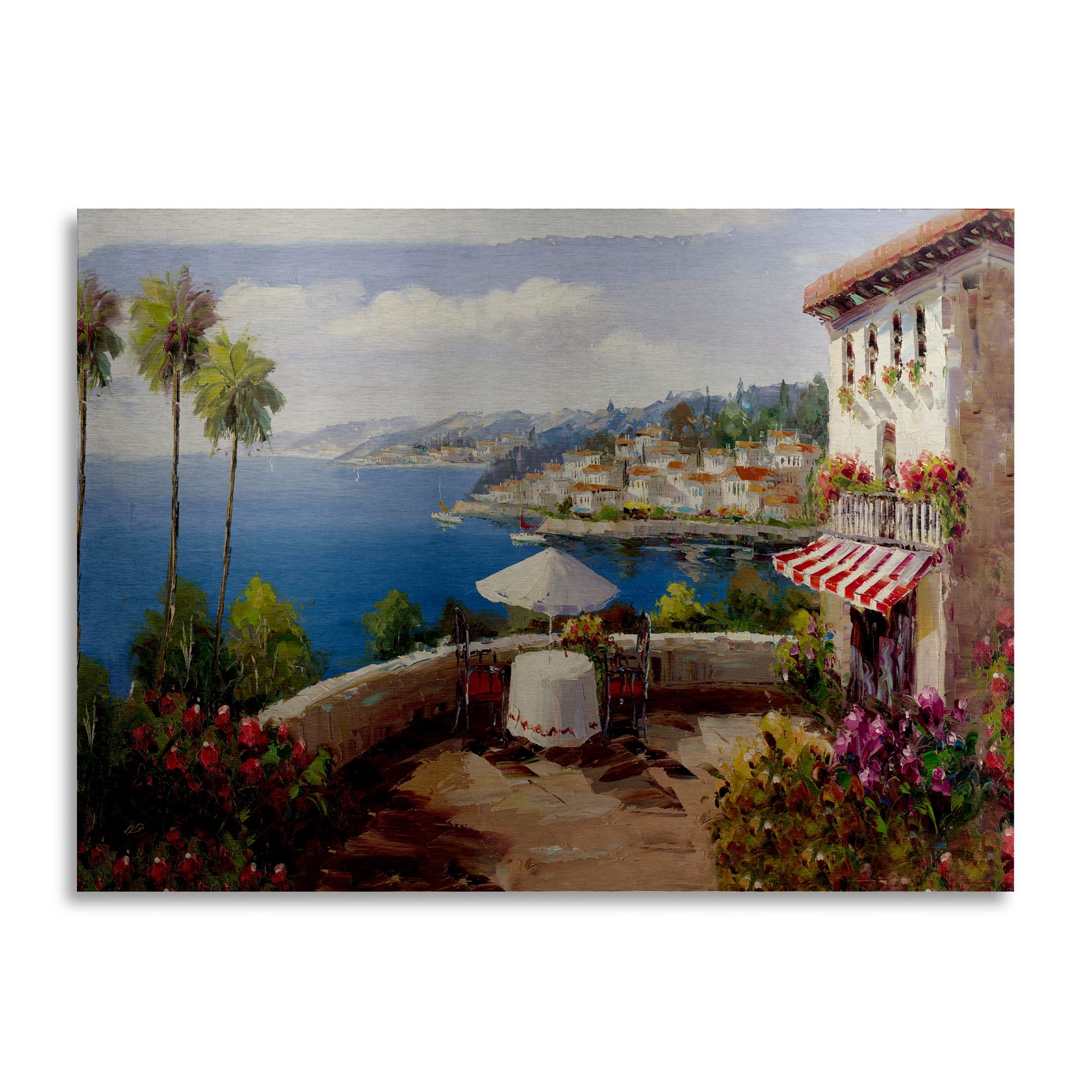 Trademark Fine Art 'Italian Afternoon' Brushed Aluminum Wall Art Art by Masters Fine Art