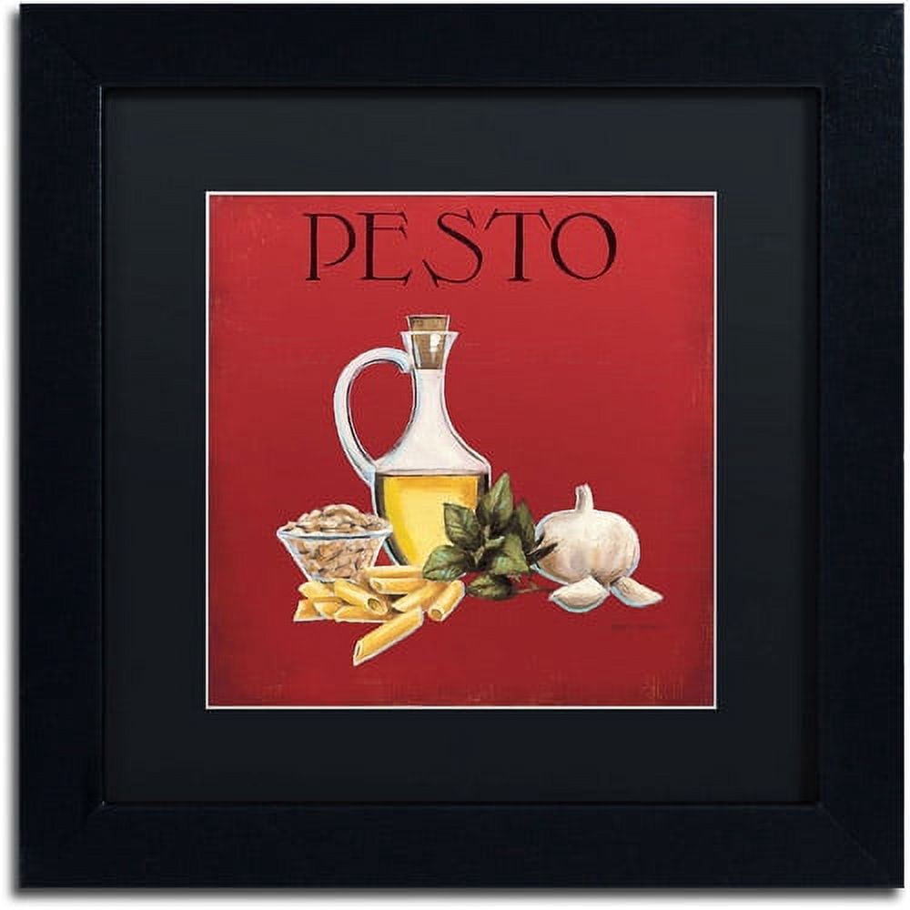 Trademark Fine Art "Italian Cuisine II" Canvas Art by Marco Fabiano Black Mat, Black Frame