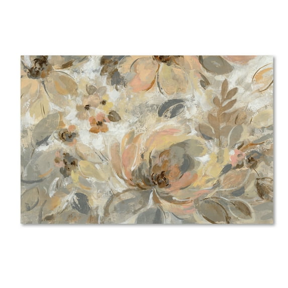 Trademark Fine Art 'Ivory Floral' Canvas Art by Silvia Vassileva