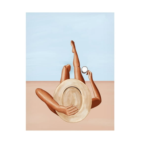 Trademark Fine Art Ivy Green Illustrations Poolside Girl Canvas Wall Art