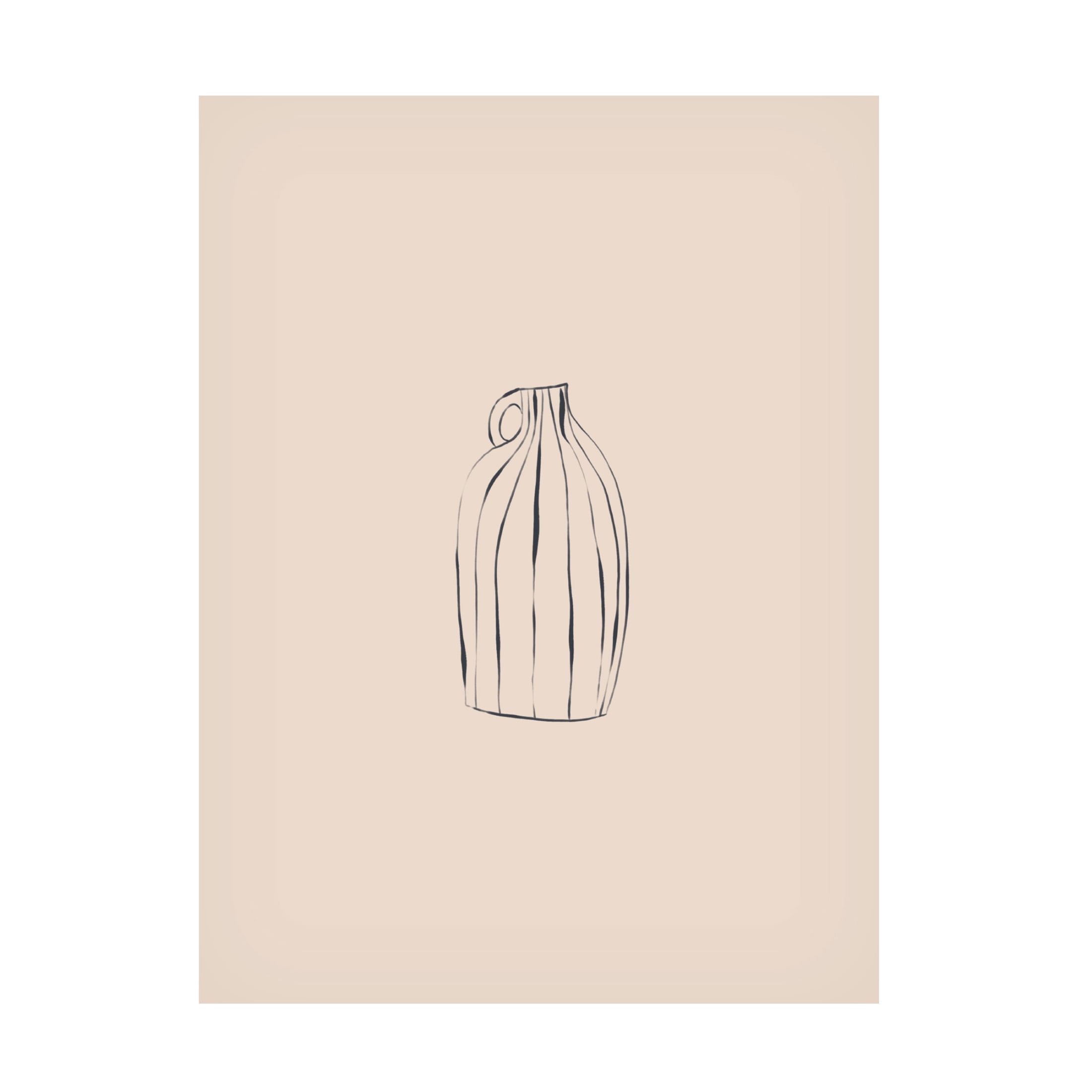 Trademark Fine Art Ivy Green Illustrations Striped Vase Canvas Wall Art