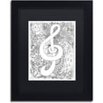 thumbnail image 1 of Trademark Fine Art "J-Clef Doodle" Canvas Art by KCDoodleArt Black Matte, Black Frame, 1 of 4