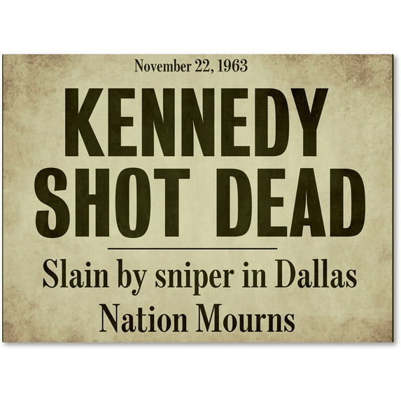 Trademark Fine Art "JFK" Canvas Art by Color Bakery