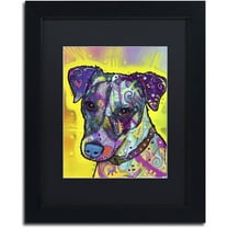 Trademark Fine Art "Jack Russell" Canvas Art by Dean Russo, Black Matte, Black Frame