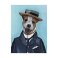 thumbnail image 1 of Trademark Fine Art 'Jack Russell In Boater' Canvas Art by Fab Funky, 1 of 3