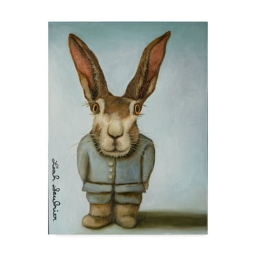 Trademark Fine Art 'Jack The Rabbit' Canvas Art by Leah Saulnier