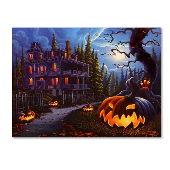 Trademark Fine Art 'Jack o Lantern Lane' Canvas Art by Geno Peoples