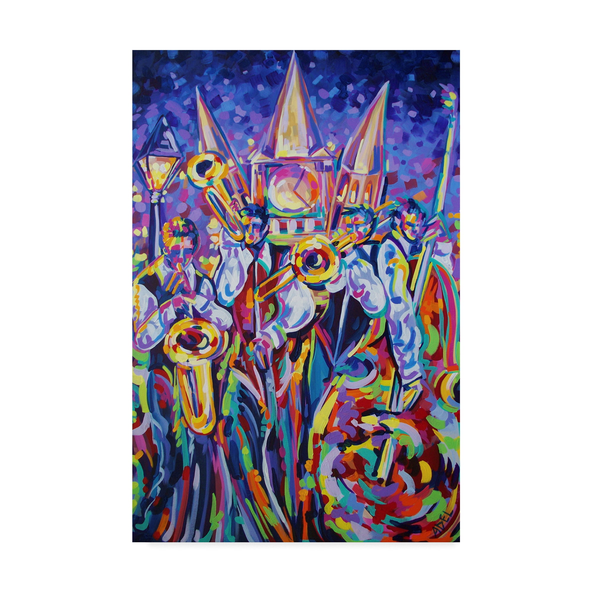 Trademark Fine Art 'Jackson Square Jammin Jazz' Canvas Art by ADEL