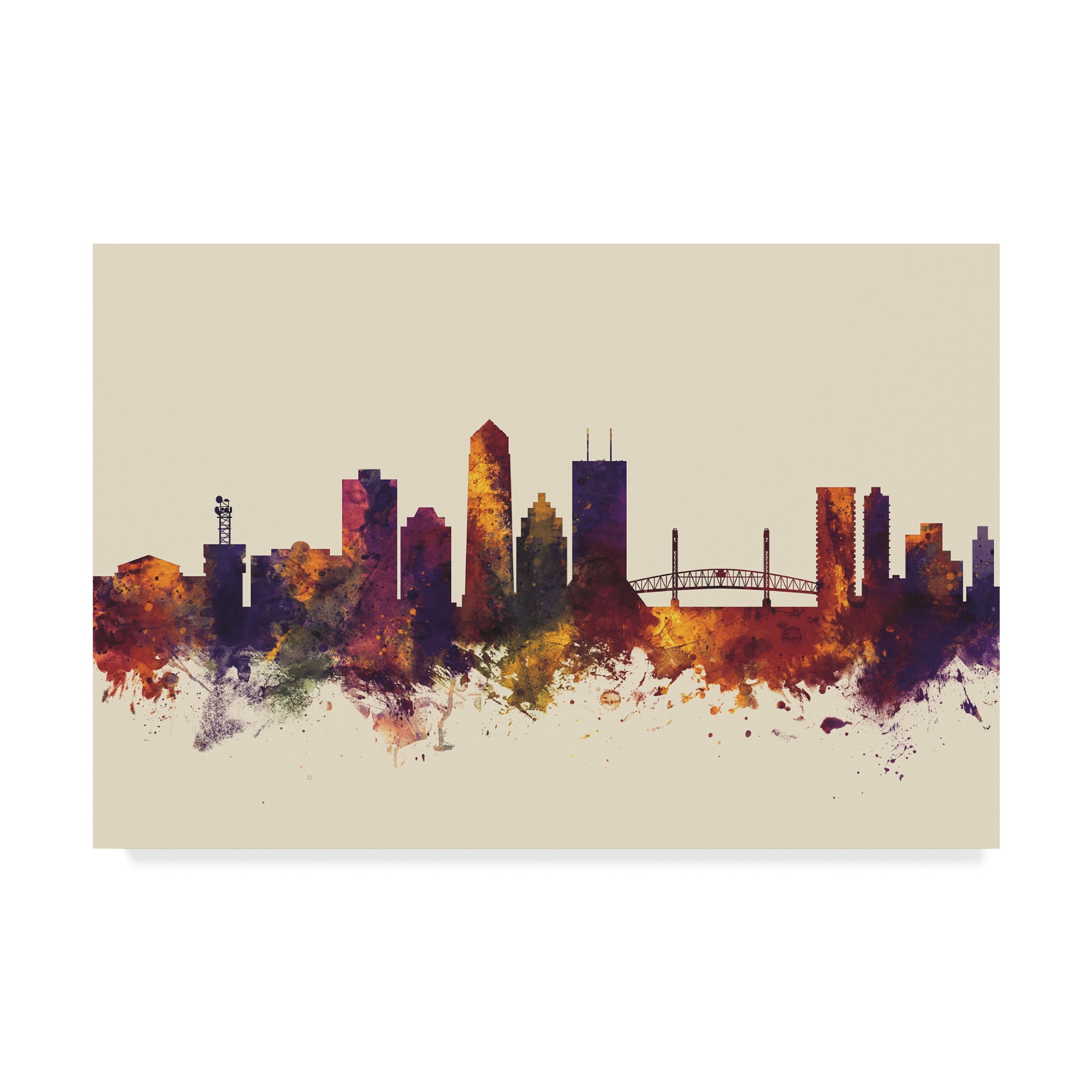 Trademark Fine Art 'Jacksonville Florida Skyline III' Canvas Art by Michael Tompsett