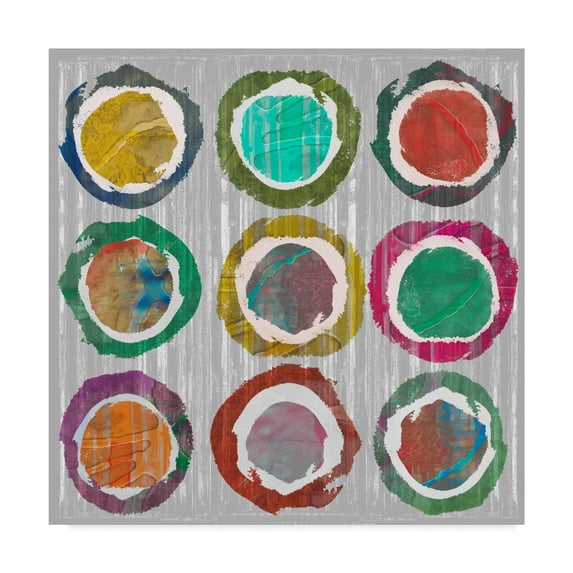 Trademark Fine Art 'Jagged Circles I' Canvas Art by Jennifer Goldberger